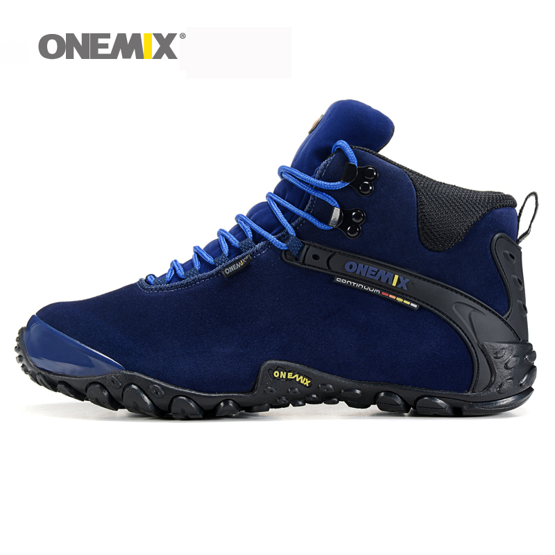 Onemix women's trekking shoes anti slip climbing shoes and wool lining male mountain shoes comfortable warm outdoor sneakers Onemix women's trekking shoes anti slip climbing shoes and wool lining male mountain shoes comfortable warm outdoor sneakers