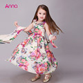 Girl s Dresses Summer Flower Beach Dress Belt Fashion Children s Clothing Bohemian Dress