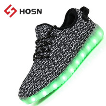 2016 New Lights Up Shoes Led Luminous Men & Women Designer Casual Shoes Yeezy Breathable Superstar Trainers Shoes Boots No Logo
