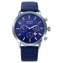 Norte 2015 nuevos mens relojes de lujo clásicos del deporte del cuarzo relojes correa de cuero de moda ocasional homme montre relojes de pulsera de marca