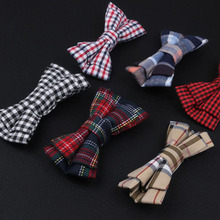 Fashion Cute Child bow ties Student Ties classic British style Grid children Necktie Collar Clothes 10 * 5cm