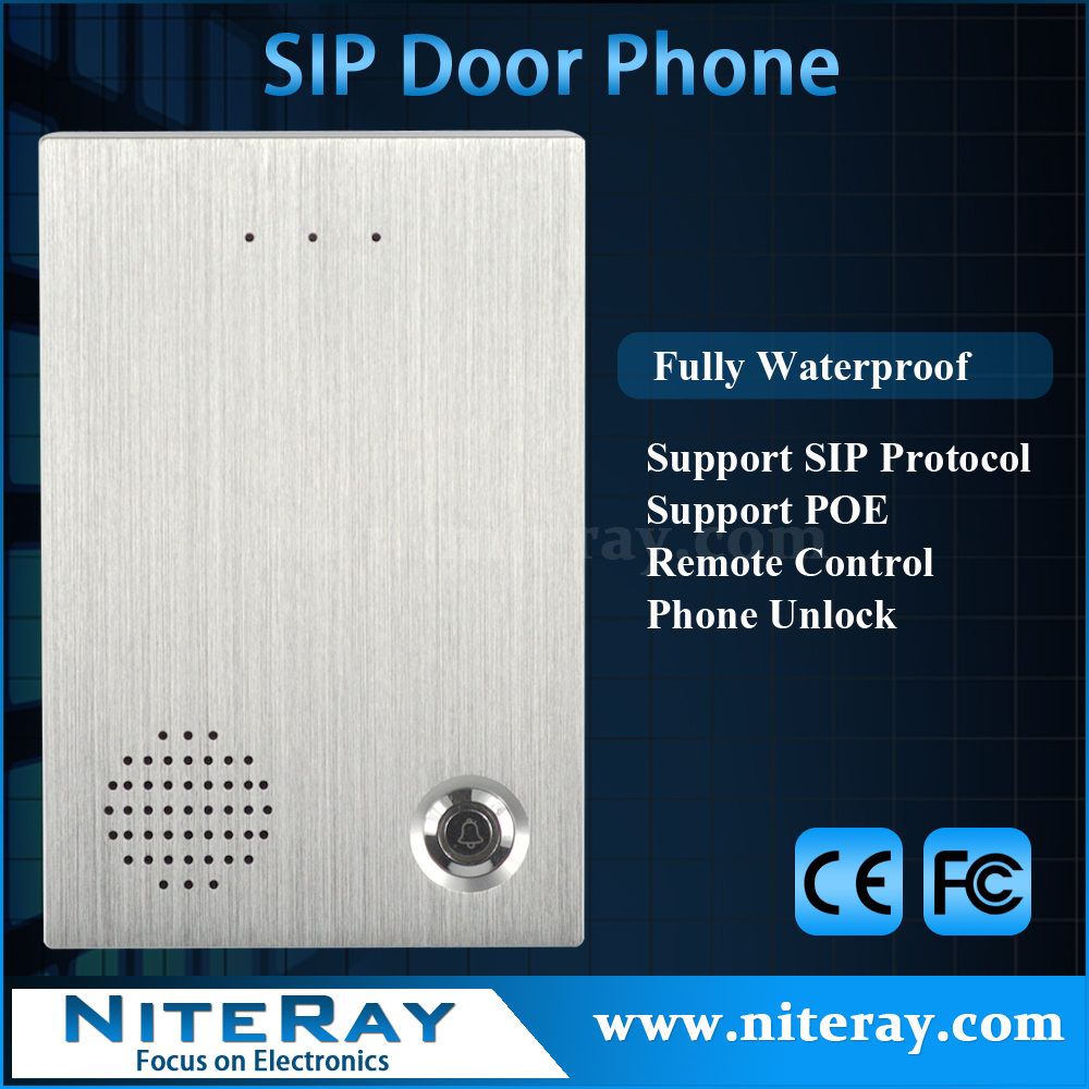 PBX IP Door Phone SIP Intercom Door Phone with doorbell feature waterproof design