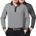 Men Polo Shirt 2016 New Winter Mens Long Sleeve Knit Shirts Lapel Business Casual Loose Middle