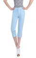 2017 New Arrival Natural Color Pencil Pants Midweight Flat Woven Solid Zipper Casual Regular Capris Women