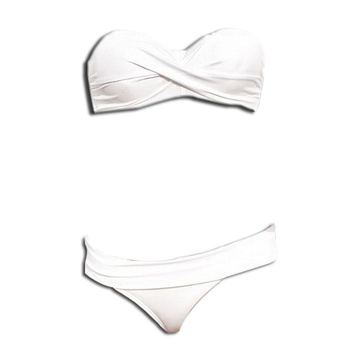 2015 1setlot Free Shipping Beauty Women Favor Bikini set Sexy Swimsuit Padded Boho Fringe Top Strapless Swimwear (5)