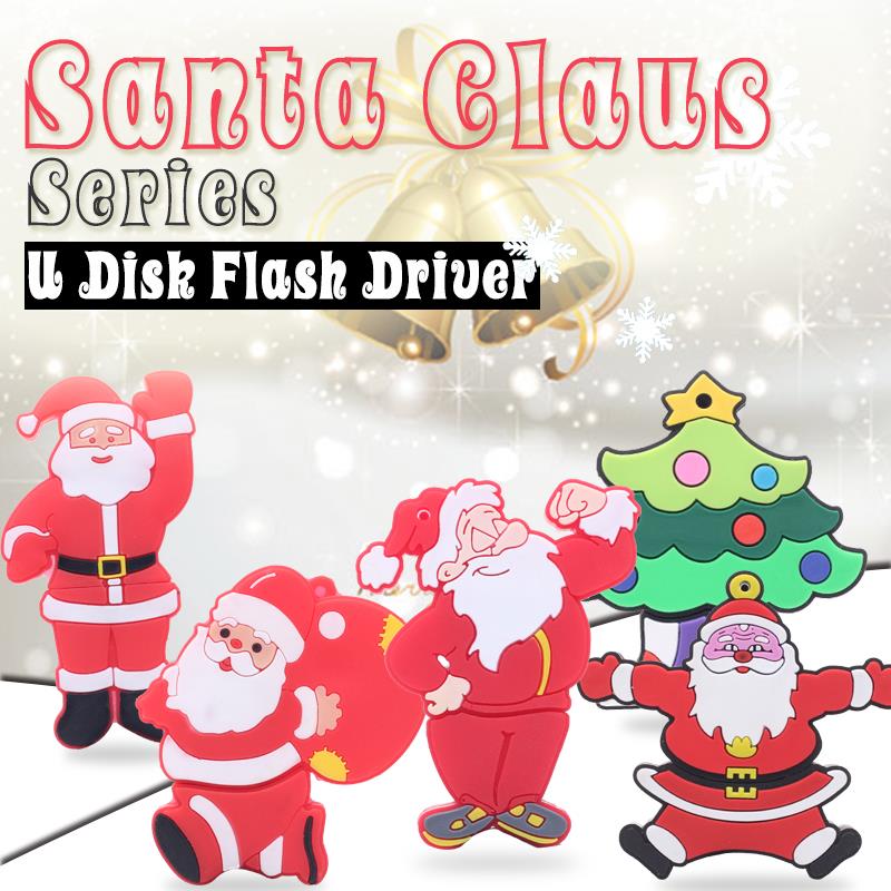 Christmas Gift USB Flash Drive Cartoon Pen Drive Santa Claus Pendrive Christmas Trees USB Stick 16GB