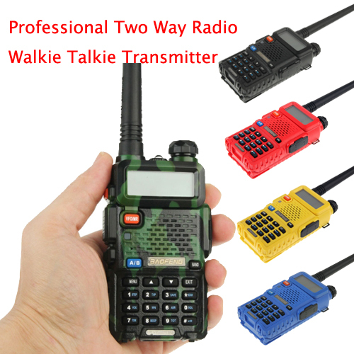 Top Quality BAOFENG UV 5R Professional Dual Band Transceiver FM Two Way Radio Walkie Talkie Transmitter