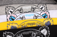 High Quality KEN 2015 New Brand European Women Tiger Head Print T Shirt Cotton Short Sleeved