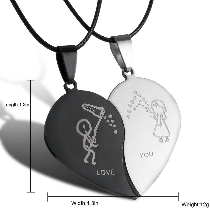 i love you necklaces for couples