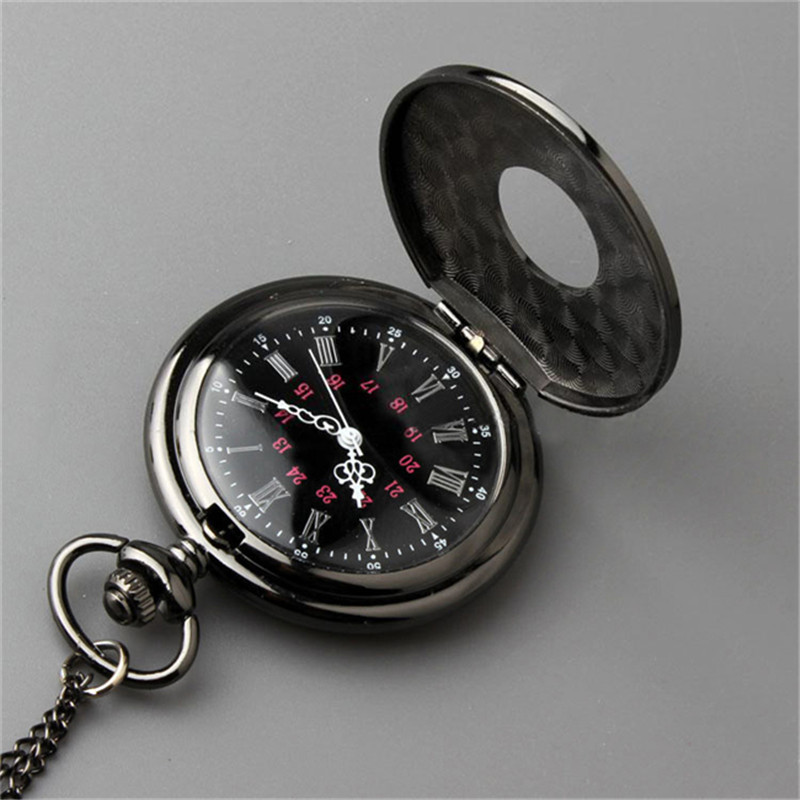 2015 New Retro Vintage Pocket Watch Black For a gift Brand New Antique Steam punk Quartz