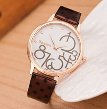 Mujeres de moda de relojes mujeres viste el Reloj de cuero de la PU pulsera ocasional del análogo de Reloj de cuarzo del Relogio Feminino Mujer Reloj