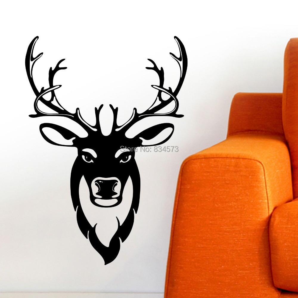 stag silhouette stag head wall art stickers decal diy stag silhouette stag head wall art stickers decal diy