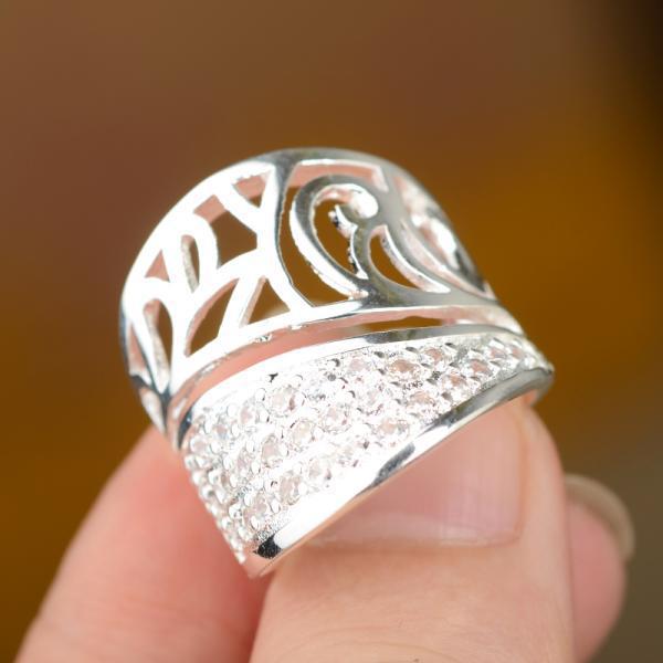 wide band silver wedding rings