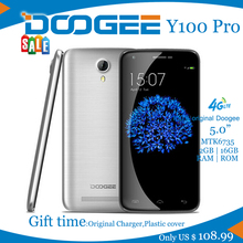 Smartphone Doogee Valencia2 Y100 Pro MTK6735 Quad-Core1.3GHz 5.0InchHD 2GB RAM+16GB ROM DualSIM 13.0MPCamera 2200mAH Android 5.1