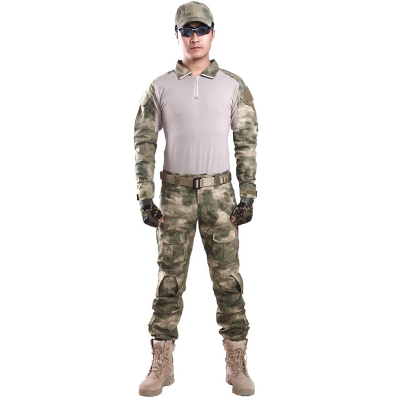 mens army military tactical training clothes set mountain hunting clothing camouflage outdoor jacket pants set uniform mountain