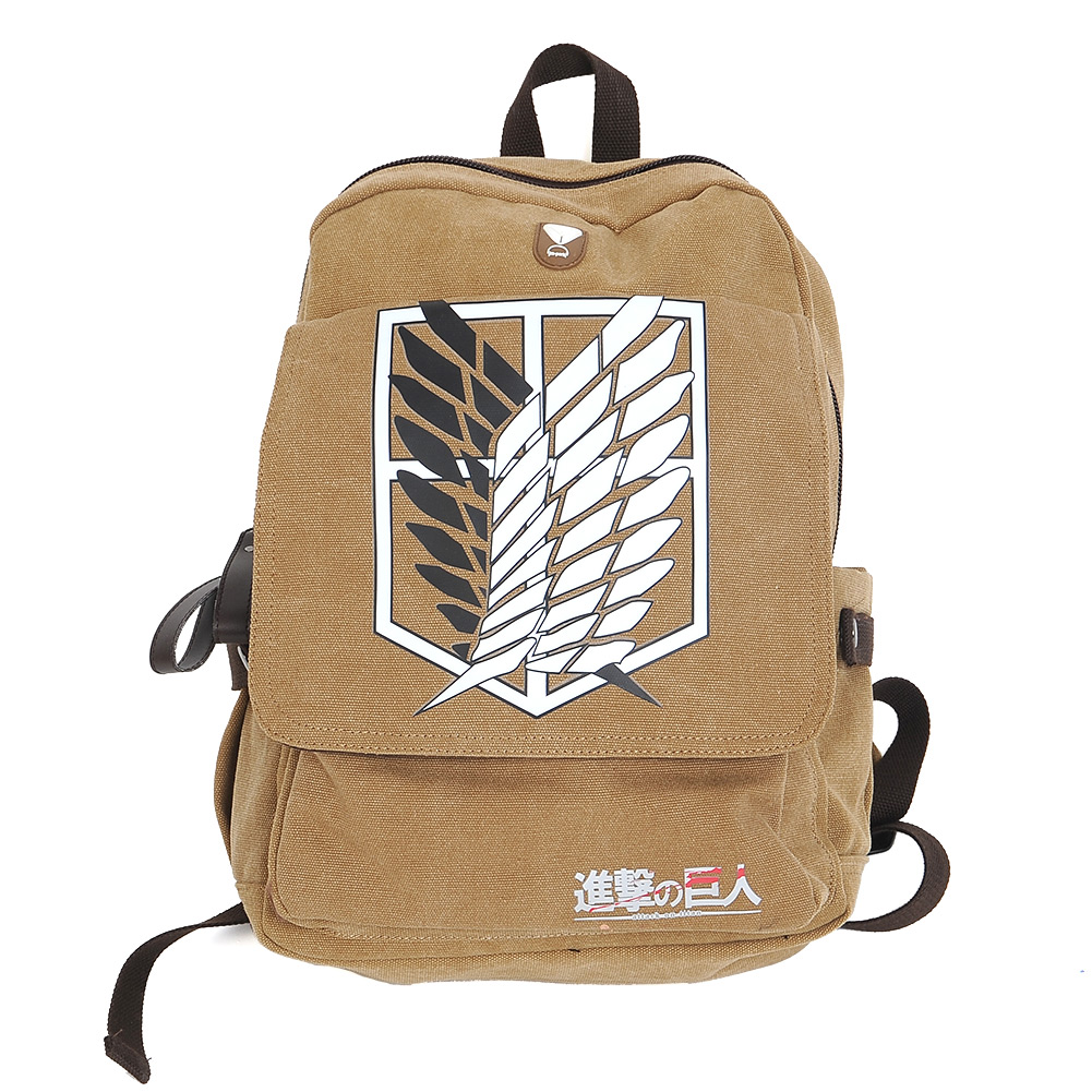 Brand Boys Shingeki no Kyojin Attack on Titan Japanese Cosplay Canvas Backpack Schoolbag Shoulder Bag Knapsack