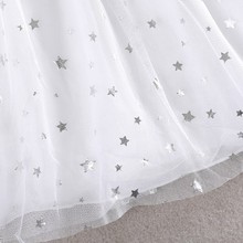 2015 Summer Children Kid Girls One Piece Dress Stars Sequins Tulle Bow Dress Tutu Dress Baby