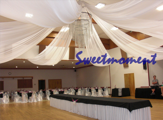 White Luxury Wedding Ceiling Drape 10m 33ft Long X 1 4m 55 Pc