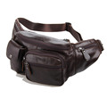 Nesitu High Quality Vintage Coffee 100 Guarantee Real Genuine Leather Men Waist Bags Women Cowhide M7210