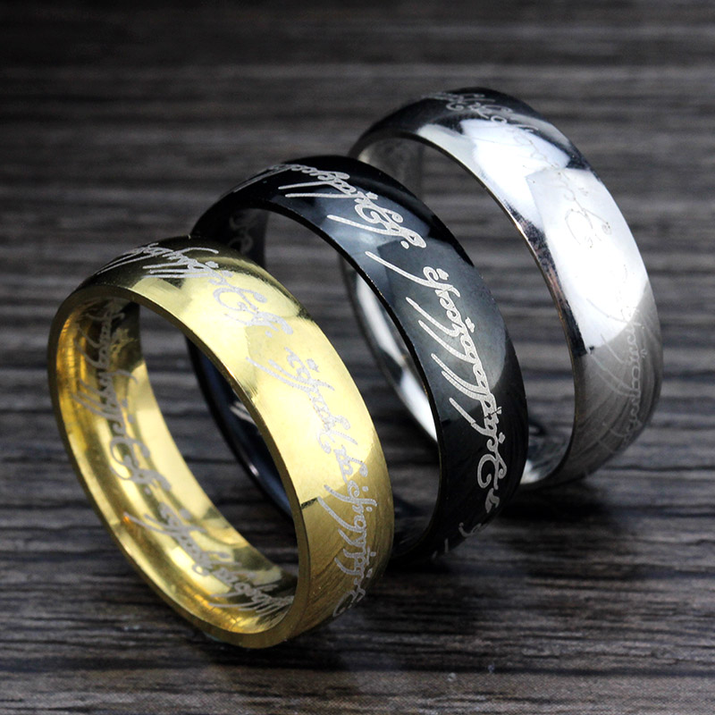 memolissa one ring of power gold silver black the lord of rings women finger wedding fashion - The One Ring Wedding Band memolissa one ring of power gold silver black the lord of rings women finger wedding fashion - The One Ring Wedding Band