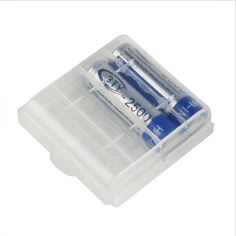 5pcs lot Hard Plastic White Cases Cover Holder AA AAA Battery Storage Box HOT Free Shipping