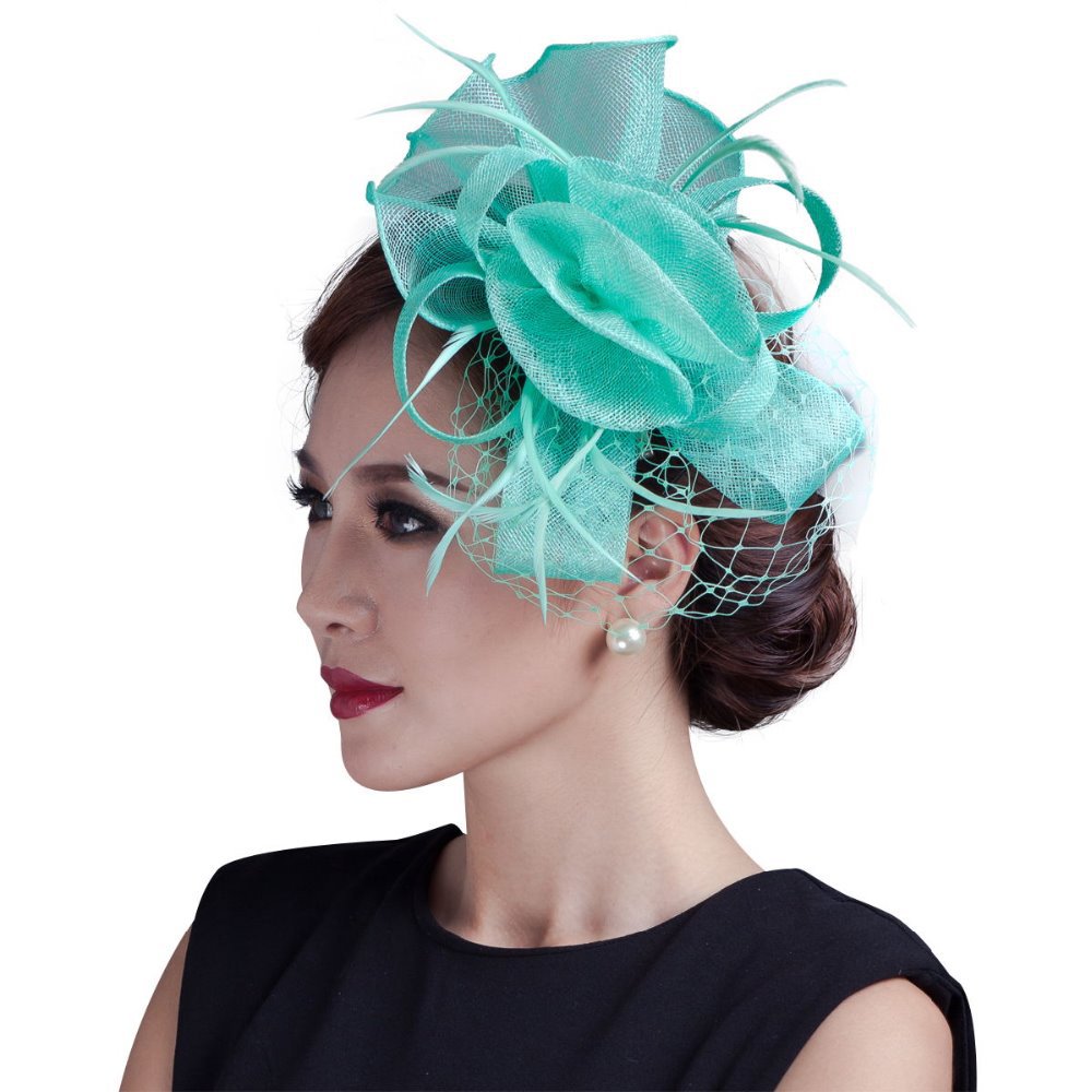 Wedding Hair Accessories With Netting wedding fancy fascinators feather handmade hair Wedding Hair Accessories With Netting wedding fancy fascinators feather handmade hair
