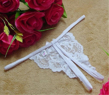 1pc lot 2014 Ladies Lace Sexy Open Crotch Thongs G string V string T Back Panties