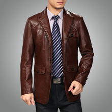 free shipping 2013 male casual genuine leather clothing male leather coat suit collar men’s sheepskin leather clothing