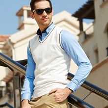 Pepe Jeans Real 2015 Mens’ Pullover Sweater Vest V-neck New 100% Cotton Knitted Slim Class Sleeveless Shirt Coat Casual Clothing