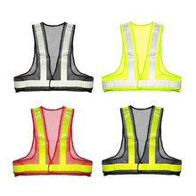 Outdoor Safety Reflective Vest Visibility Security Stripes Jacket Mesh Waistcoat