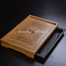 Tea Tray High Quality Classical Style 43cm*28cm*6.5cm Bamboo Carved Tea Tray, Exquisite Bamboo Tea Board Tea Set