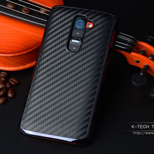 FOR LG G2 Luxury Carbon Fiber Chromed Edge Hard Case For LG Optimus G2 D802 Plastic