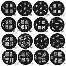 81Designs Nail At Template Set 10pcs Stamping Plates and Stamper Scraper Nail Art Polish Stamp Stencils