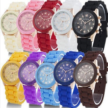 2014 new style sell like hot cakes fashion silicone jelly gel 15 color unisex Geneva quartz