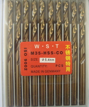 5.4 MM Cobalt broca derecho Shank fresa espiral bit 10 unids = 1 lote M35 materiales