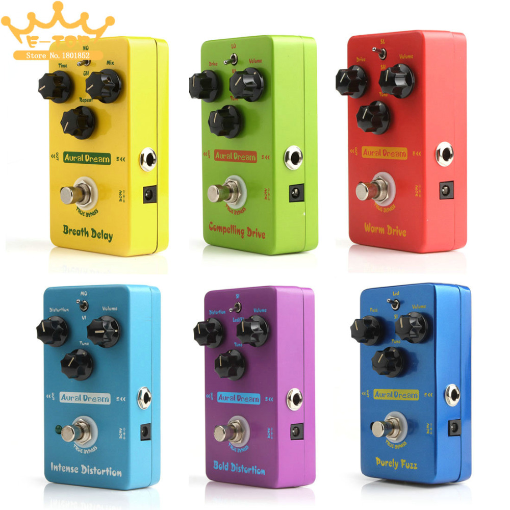 Aural Dream MIA Guitar Effect Pedal with Selective Color Pedal True Bypass for Breath Delay / Purely Fuzz / Intense Distortion