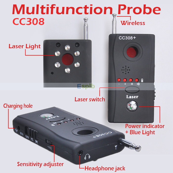 CC308+ Multi Wireless Camera Lens Detector Radio Wave Signal Detect