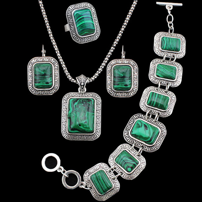 http://g03.a.alicdn.com/kf/HTB1DeLFIFXXXXbNXVXXq6xXFXXXj/5pcs-Vintage-Look-Antique-Silver-Plated-Square-Longevity-Malachite-Necklace-Bracelet-Earrings-Ring-Jewelry-Sets-TS53R.jpg