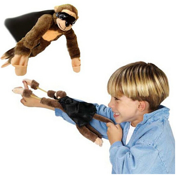 Новый забавный новинка летающая обезьяна крик рогатки плюшевые игрушки для детей подарков 9.84 '' высокий