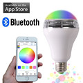 Free Shipping RGBW Wireless LED bluetooth speaker bulb Audio Speaker Music Playing Lighting With APP