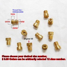 (12 main jet $ 9.99 & free shipping) Keihin carburetor CVK PE PZ main injectors Nozzle CB CG GY6 motorcycle engine Main nozzle