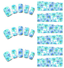 1 sheet french style women beauty flower 3D design water transfer nail art sticker manicure tool