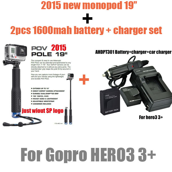 Waterproof    gopro  + 2X1600  gopro hero3 3 +  +      Gopro go pro hero3 3 +