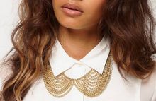Hot sale Fashion  jewlery 2014 punk necklace Multilayer metal tassel false collar jewellery 18K Gold plated Chain Necklaces