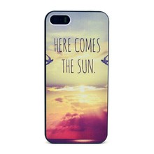 Life Style Be Happy Retro Design PC Cellphone Case Trendy Nature Raibow PC Cell Phone Back