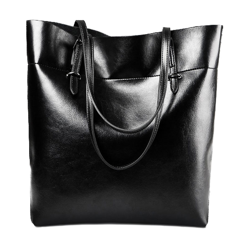 Sale New 2015 Women Leather Handbags Classic Design Black Bucket Bag For Women Handbag Tote Bag ...
