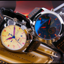 Jargar seis pines reloj mecánico completamente automático para hombre de hombres reloj de mesa comercial jjs012-jjs014