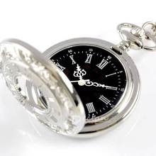 Free shipping 2015 New top sale gun black Roman numerals Vintage watch Quartz Pocket Watch With