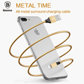 Baseus 1M Stainless steel Aluminium alloy Full All Metal Data cable Plug charger Sync Line USB