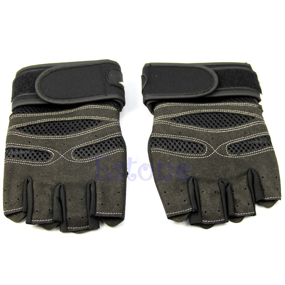 F85 Free Shipping Weight Lifting Gym Gloves Training Fitness Workout Wrist Wrap Exercise Glove New 